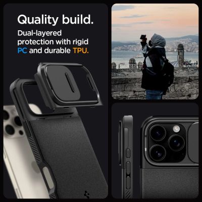 11. Spigen Optik Armor Mag Hülle mit MagSafe für iPhone 16 Pro Max – Schwarz