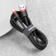 4. Baseus Cafule USB-A / USB-C QC 3.0 3A Kabel 0,5 m - Schwarz und Rot