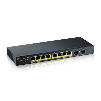2. Zyxel GS1900-10HP Switch 10p PoE (PoE+: 8;) 77W Managed Gigabit