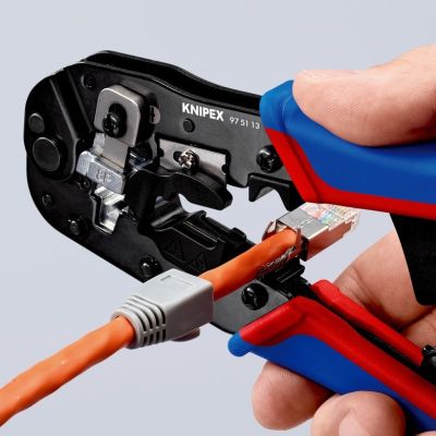 10. Knipex 97 51 13 Kabelcrimpzange, schwarz, blau, rot
