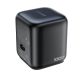 3. Acefast Z10 GaN 100W 3xUSB Desktop-Ladegerät mit einziehbarem USB-C-Kabel und TFT-Display – Schwarz