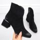 5. Schwarze Wildleder-Ankle-Boots mit hohem Absatz für Damen, Potocki 12422