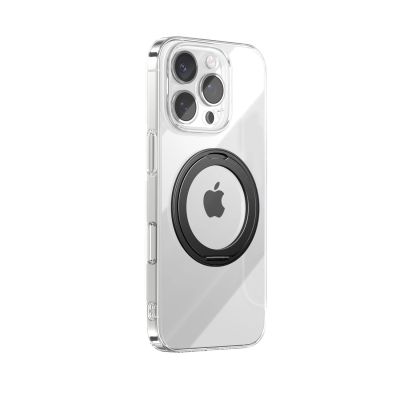 Joyroom JR-16JL6 iPhone 16 Pro Max Ultradünne MagSafe-kompatible Hülle mit 360°-Ringständer – Schwarz