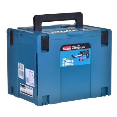 11. MAKITA HR3012FCWJ SDS-Plus 3,9J 1050W AVT MAKPAC Bohrhammer + DX11 Staubabsaugung Schwarz, Blau