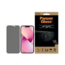 PanzerGlass E2E Mikrofrakturiertes gehärtetes Glas für iPhone 13 Mini Hüllenkompatibel, CamSlider Sichtschutz, antibakteriell – Schwarz