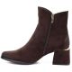 3. Potocki Stiefeletten aus Wildleder mit hohem Absatz für Damen in Schokoladenbraun, Größe S12875