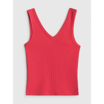 5. Schmal geschnittenes, geripptes Damen-Stricktop 4F 4FRSS26TSLEF337-62S