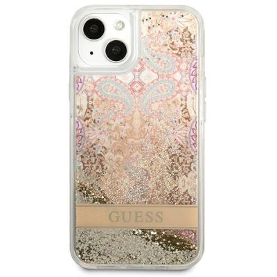 3. Guess GUHCP13SLFLSD iPhone 13 mini 5,4" Gold/Gold Hardcase Paisley Liquid Glitter