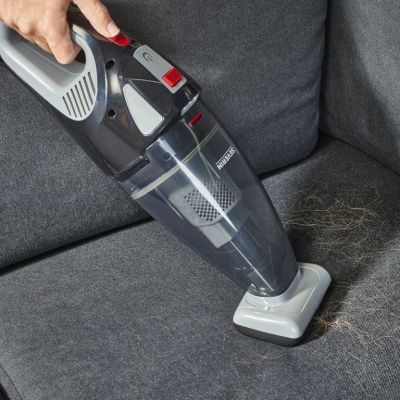 7. Severin HV 7147 Akku-Trockensauger mit Akku, Akku-Bürste, Schwarz, Grau, Rot