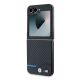 6. BMW Carbon Blue Line Hülle für Samsung Galaxy Z Flip 6 - schwarz