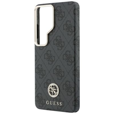 6. Guess 4G Strass-Logo-Hülle mit MagSafe-Funktion für Samsung Galaxy S26 Ultra – Schwarz