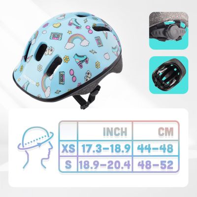 14. Meteor KS06 Rainbow Jr Fahrradhelm 17434 Größe XS 44-48 cm