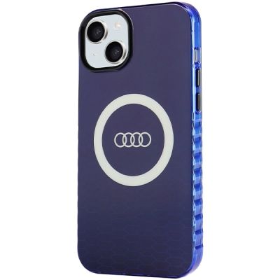 2. Audi IML Big Logo MagSafe Hülle für iPhone 15 Plus / 14 Plus – blau