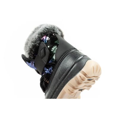 7. Lee Cooper Winterstiefel Kinder isolierte Schneestiefel für Mädchen Schwarz