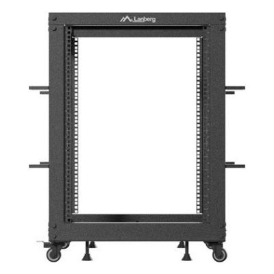 3. OFFENES RACK 19" 15U 600X600-1100 EINSTELLBAR SCHWARZ LANBERG