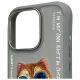 3. Nimmy Glasses Cool Cat Case für iPhone 16 Pro - Grau
