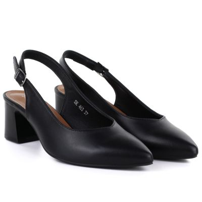 2. Schwarze Sergio Leone SK463 Pumps für Damen mit Riemen
