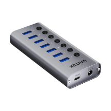 UNITEK HUB USB-A 3.0 7-IN-1, 5 Gbit/s MIT SCHALTER