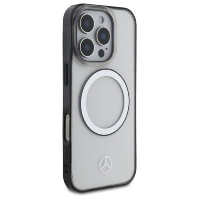 4. Mercedes MagSafe-Hülle mit aufgedrucktem Logo für iPhone 16 Pro – Transparent
