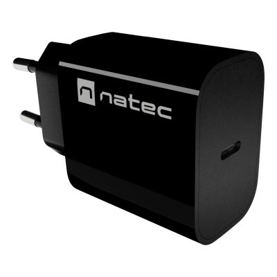 13. NATEC RIBERA 1X USB-C 20W SCHWARZES WANDLADEGERÄT