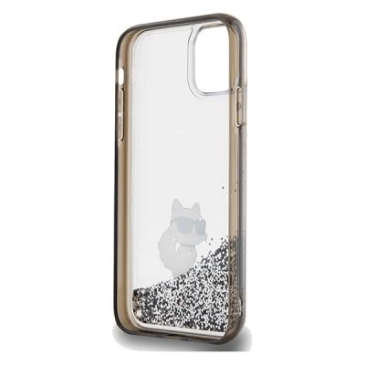 7. Karl Lagerfeld Liquid Glitter Choupette Hülle für iPhone 11 / Xr – transparent