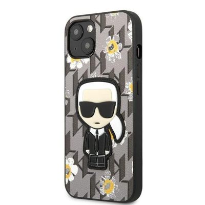 2. Karl Lagerfeld KLHCP13MPMNFIK1 iPhone 13 6.1" grau/grau Flower Ikonik Karl