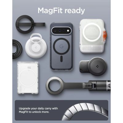 9. Spigen Ultra Hybrid Mag MagSafe Hülle für Google Pixel 11 – Schwarz und Grau