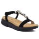 Schwarze Keilsandalen für Damen Artiker 58C0007