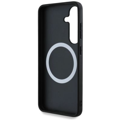 7. BMW Leder Carbon MagSafe Case für Samsung Galaxy S25 - Schwarz