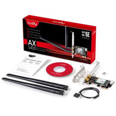 3. CUDY WE3000 AX5400 Wi-Fi 6 + BT 5.2 Intel AX210 PCIe Netzwerkkarte