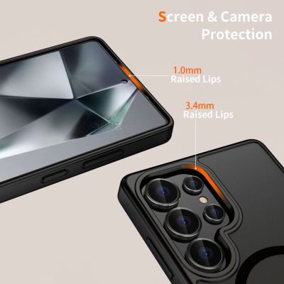 3. Tech-Protect MagMat MagSafe Hülle für Samsung Galaxy S25 Ultra – Schwarz