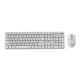 GEMBIRD Kabelloses Tastatur- und Maus-Set Silent Key Pro Business, Weiß, Russisches Layout