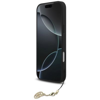 4. Guess 4G Charms Collection MagSafe Hülle für iPhone 17 Pro Max – Schwarz