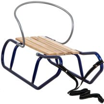 Metallschlitten TOMEK mit Rückenlehne, blau