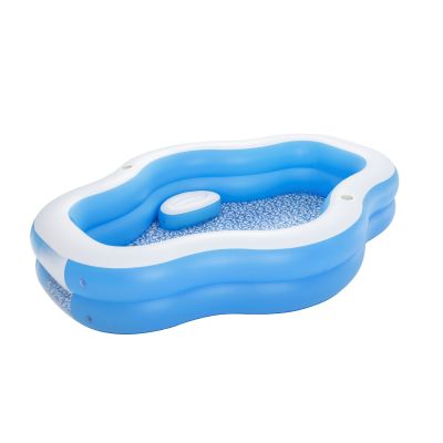 15. Bestway 54409 Aufstellpool, aufblasbarer Pool, oval, blau-weiß