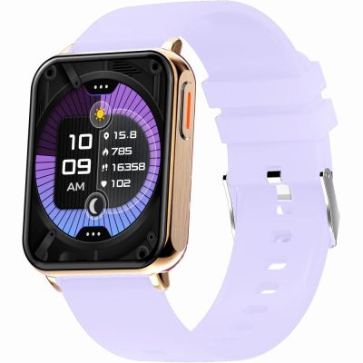 5. Smartwatch Gravity Roségold Lila 2 Armbänder GT17-3