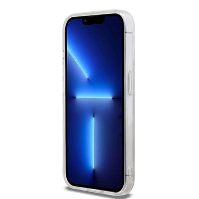 5. DKNY IML Checkered Mono Pattern & Printed Stripes MagSafe-Hülle für iPhone 13 Pro / 13 – Beige
