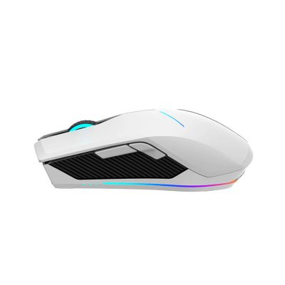 2. Machenike M721 Kabellose Gaming-Maus 10000 DPI mit RGB-Hintergrundbeleuchtung - Weiß