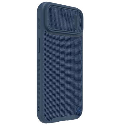 3. Nillkin Textured S Case für iPhone 14 Plus, gepanzerte Hülle mit Kameraabdeckung, blau