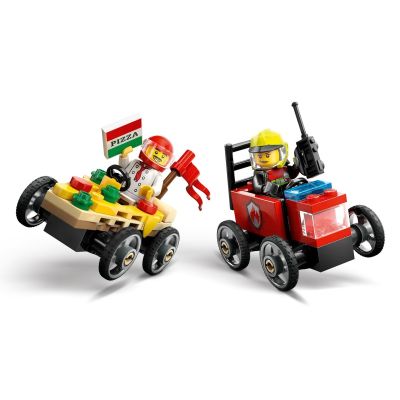 5. LEGO CITY 60458 Pizza vs. Feuerwehrwagen-Rennset