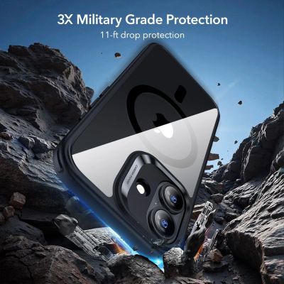 4. ESR Classic Hybrid MagSafe + Panzerglas-Set für iPhone 17 - Klares Schwarz
