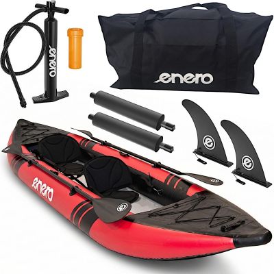 59. 2-Personen-Kajak-Set 385x96x42cm Laminiertes PVC 200kg ENERO