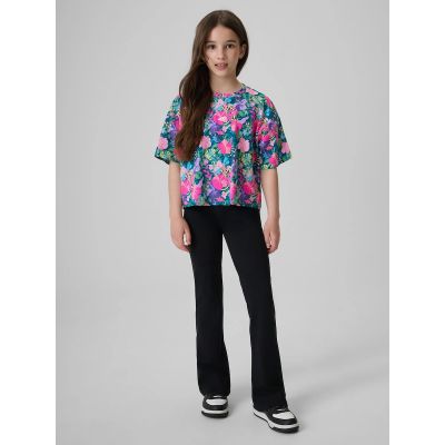 3. Mädchen-T-Shirt mit kastenförmigem Schnitt und Aufdruck 4F 4FJRAW26TTSHF4243-90A