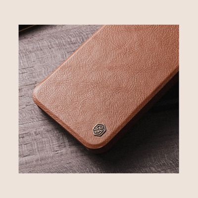 17. Nillkin Qin Leder Pro Case Hülle für Samsung Galaxy S22+ (S22 Plus) Kameraschutz Holster Cover Flip Case Braun