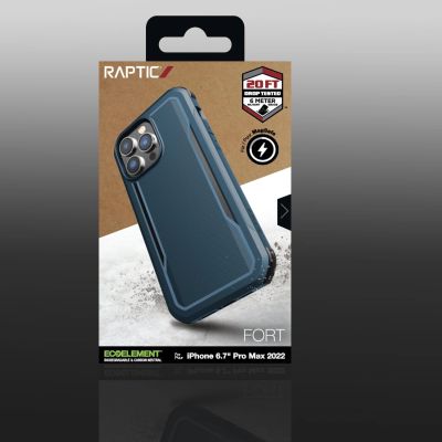 5. Raptic X-Doria Fort Case iPhone 14 Pro Max mit gepanzerter blauer MagSafe-Hülle