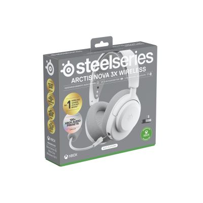 6. Steelseries Arctis Nova 3X Wireless für Xbox-Kopfhörer, Weiß