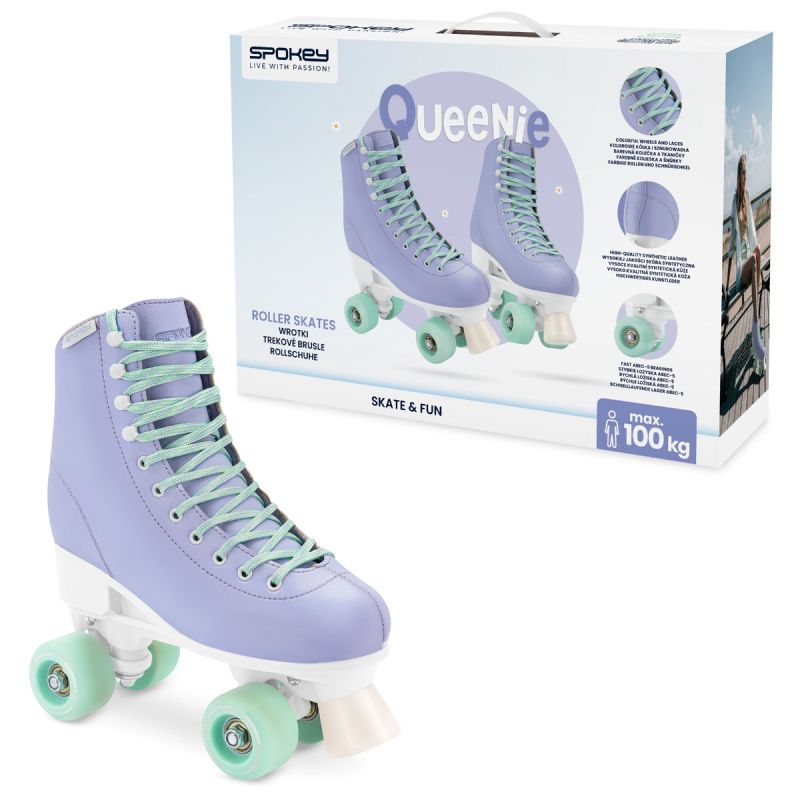 9. Spokey Queenie Jr SPK-944654 verstellbare Rollschuhe Größe 35-38