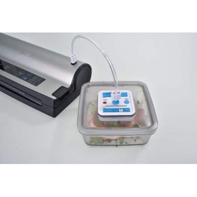 4. Solis Vac Prestige 800 mbar Vakuumiergerät, Schwarz, Edelstahl
