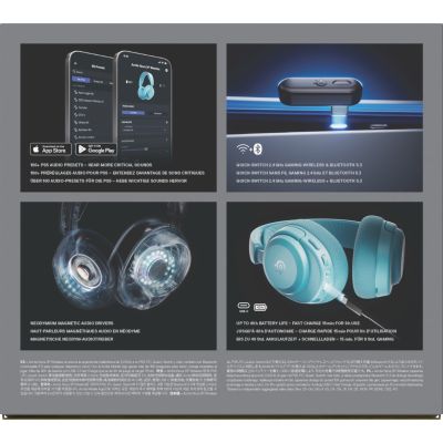 9. Steelseries Arctis Nova 3P Kabellose Kopfhörer für Playstation, Aqua