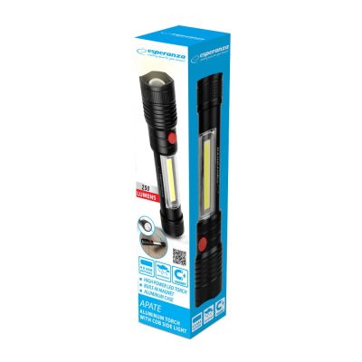 26. ESPERANZA ALUMINIUM-TASCHENLAMPE MIT SEITENLICHT COB APATE EOT069